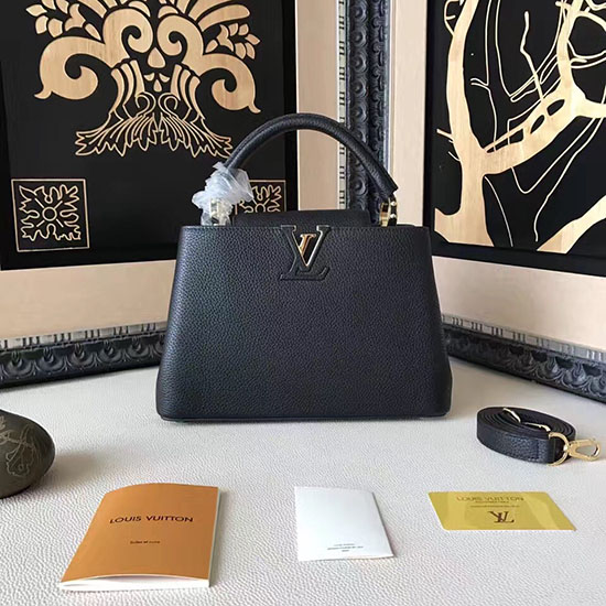 δερμάτινες καπουτσίνες Louis Vuitton Taurillon Pm μαύρο M42237