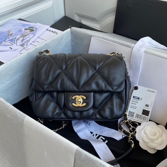 δερμάτινη μικρή τσάντα από Chanel μαύρο As2232