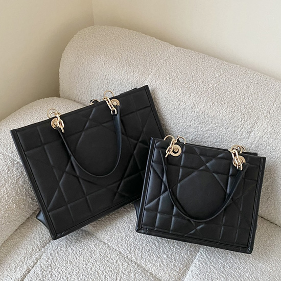 μεσαίο Dior απαραίτητο Tote Bag μαύρο M8721