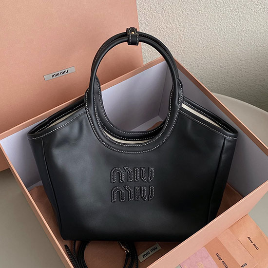 μικρό Miu Miu Tote μαύρο F0120