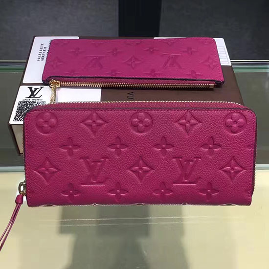 μονόγραμμα Louis Vuitton Empreinte Clemence πορτοφόλι φούξια M60171