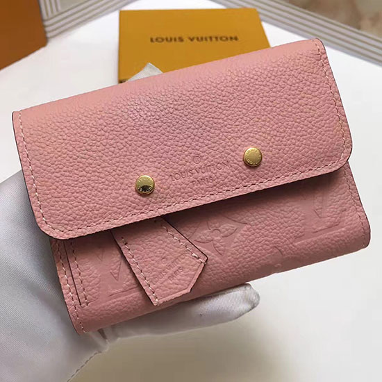 μονόγραμμα Louis Vuitton Empreinte Pont-neuf συμπαγές πορτοφόλι ροζ M62184