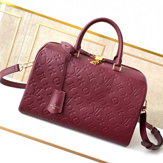 μονόγραμμα Louis Vuitton Empreinte Speedy Bandouliere μπορντό M44736