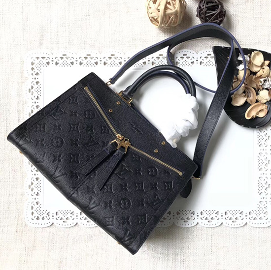 μονόγραμμα Louis Vuitton Empreinte τσάντα με φερμουάρ Pm Noir M54196