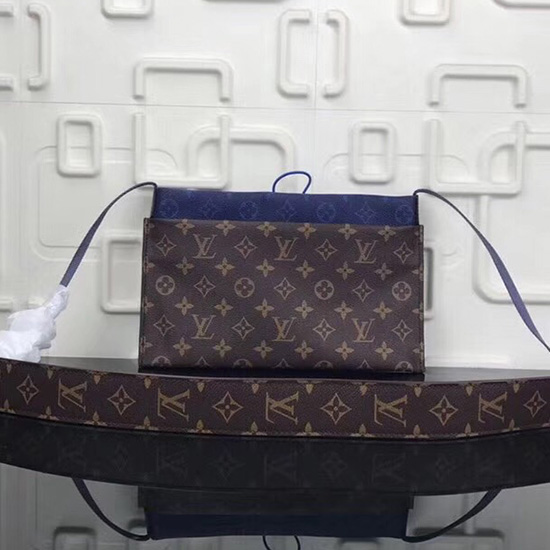 μονόγραμμα Louis Vuitton καμβάς μικρό πουγκί καφέ M43854