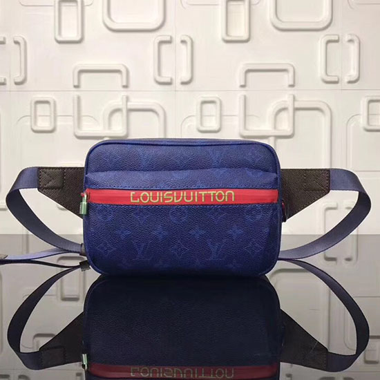 μονόγραμμα Louis Vuitton πάνινη τσάντα ζώνης μπλε M43825