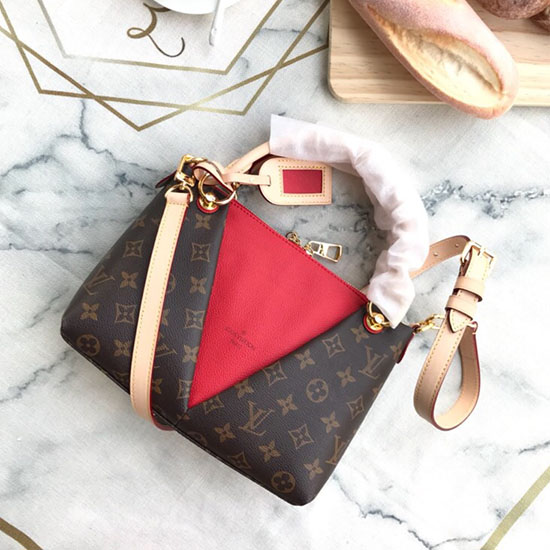 μονόγραμμα καμβάς Louis Vuitton V Tote Bb κόκκινο M43976