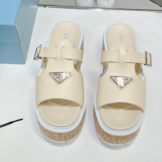 πέδιλα Prada Wedge Platform Cream Sdp051404