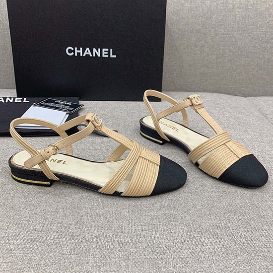 σανδάλια Chanel μπεζ Cs03186