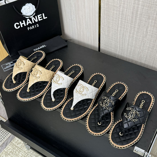 σανδάλια από δέρμα αρνιού Chanel Msc043004