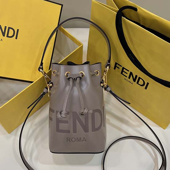 τσάντα κουβά Fendi Mon Tresor γκρι F8288