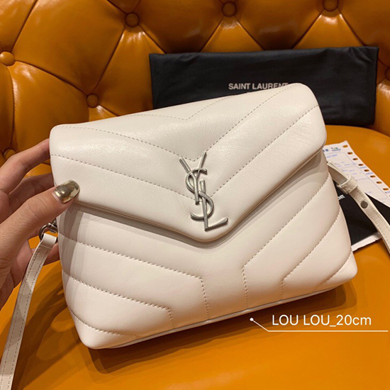 τσάντα παιχνιδιών Saint Laurent Loulou λευκό 467072