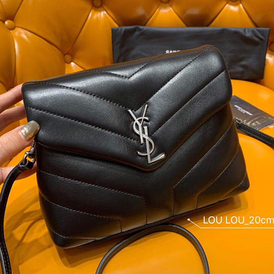 τσάντα παιχνιδιών Saint Laurent Loulou μαύρη 467072