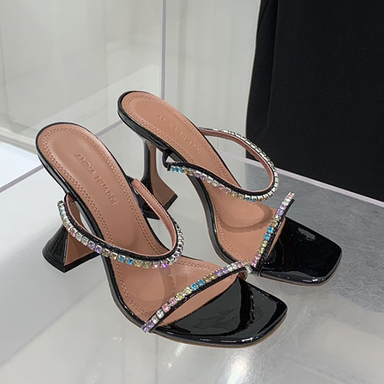 Amina Muaddi Satin Gilda Mules AMG07