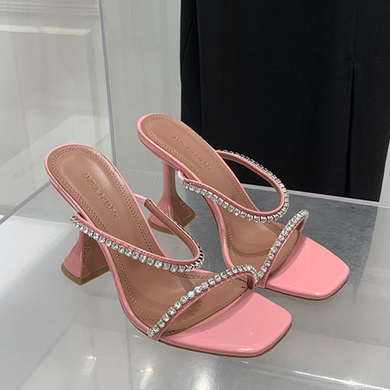 Amina Muaddi Satin Gilda Mules AMG09