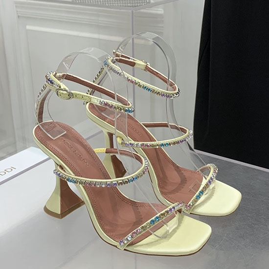 Amina Muaddi Satin Gilda Sandals AGS06