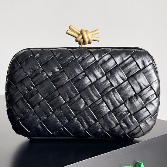 Bottega Veneta Knot Clutch Black B717622