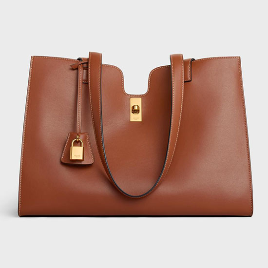 Celine Cabas 16 In Smooth Calfskin Brown C35309