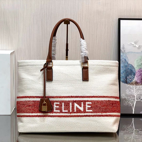 Celine Horizontal Cabas Plein Soleil Bag Red C190062