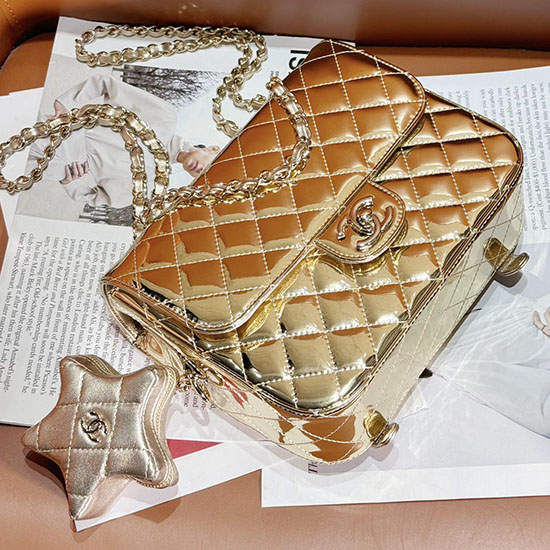 Chanel Backpack  Star Coin Purse Gold AS4649