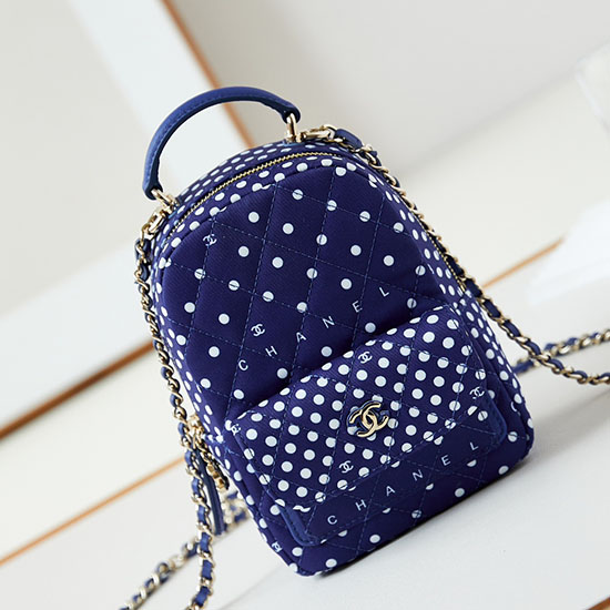 Chanel Fabric Mini Backpack AP3753 Blue