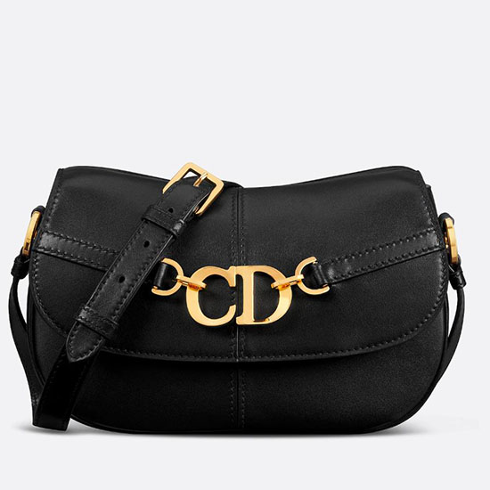 Dior Calfskin Small CD Besace Bag Black D8010