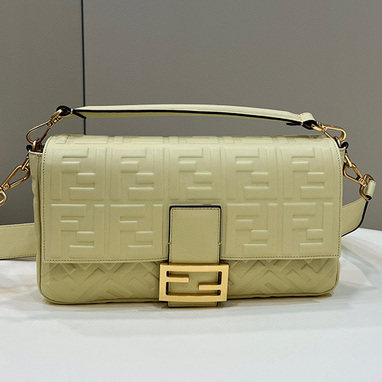 Fendi Baguette Leather Bag Yellow F0192