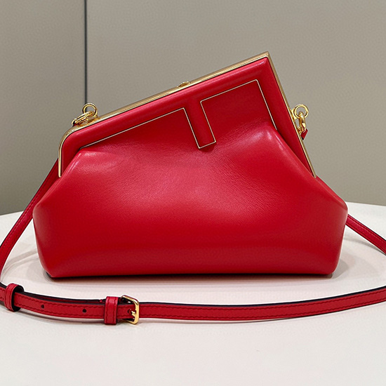 Fendi First small leather bag Red F80018