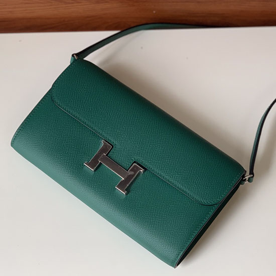 Hermes Constance Long To Go Wallet Green HCG201