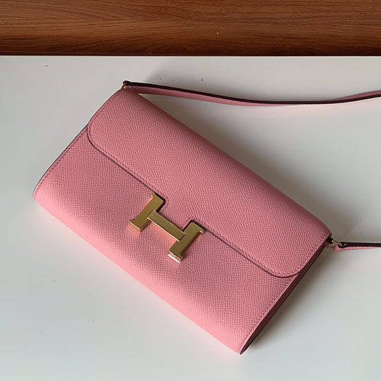 Hermes Constance Long To Go Wallet Pink HCG201