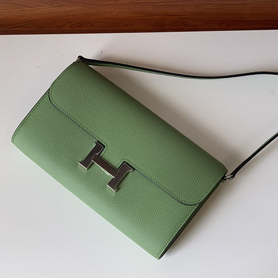 Hermes Constance Long To Go Wallet Vert Criquet HCG201