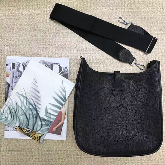 Hermes Evelyne Bag in Black Togo Leather HE2006