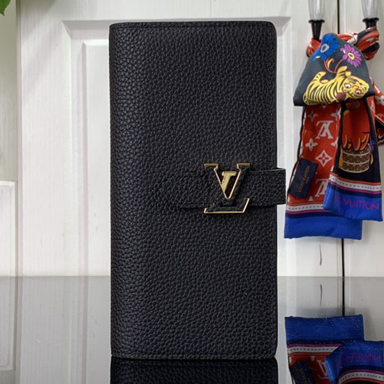 LV Vertical Wallet Black M81330