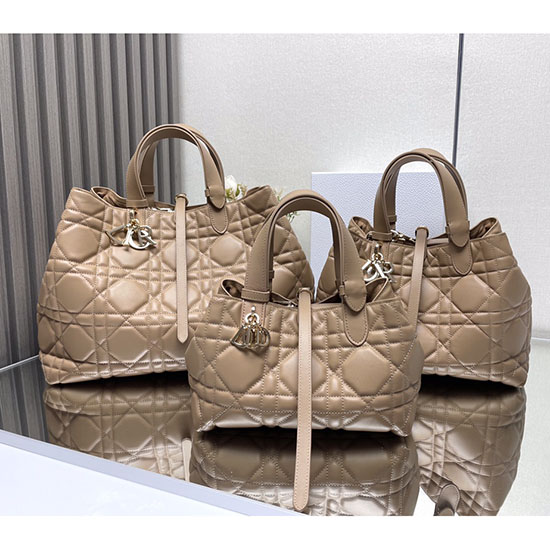 Large Dior Toujours Bag Tan M3319