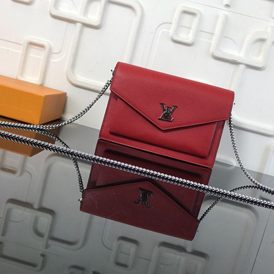 Louis Vuitton Pochette Mylockme Chain Red M63471