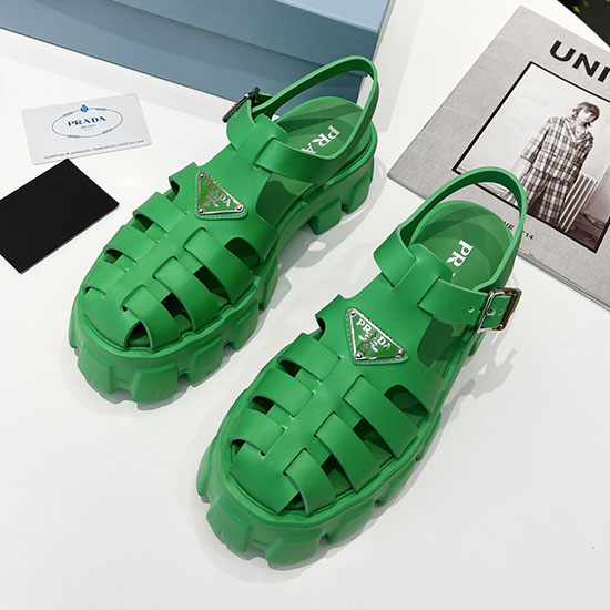 Prada Foam rubber sandals Green SDP051402