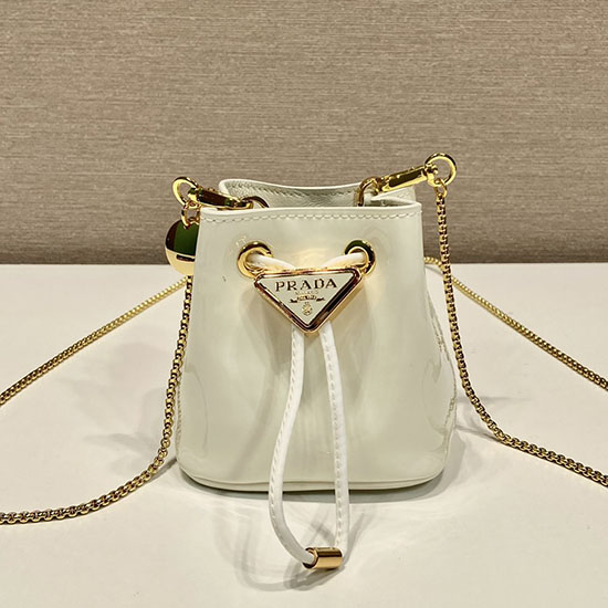 Prada Patent leather mini-pouch White 1NR016