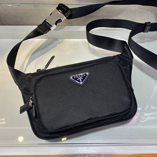 Prada Re-Nylon and Saffiano leather shoulder bag 2VH128