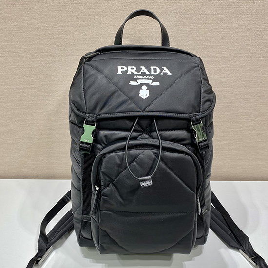 Prada Re-Nylon padded backpack with hood 2VZ135