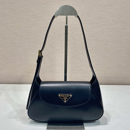 Prada Small leather shoulder bag Black 1BD358