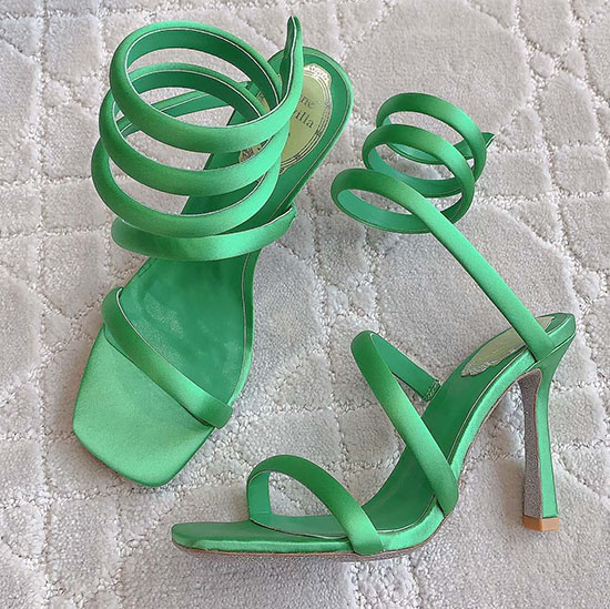 Rene Caovilla Satin Sandals WSR52205