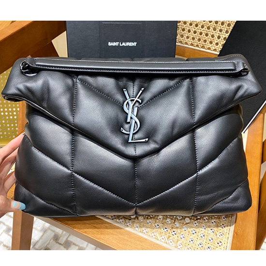 Saint Laurent Loulou Puffer Medium Bag Black 577475