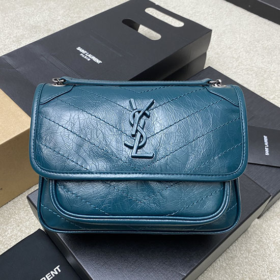 Saint Laurent Small Niki Bag Turquoise 498892