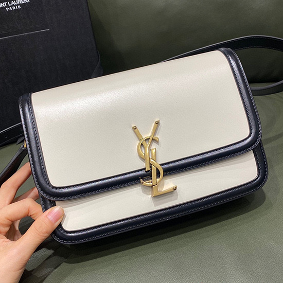 Saint Laurent Solferino Medium Satchel White 634305