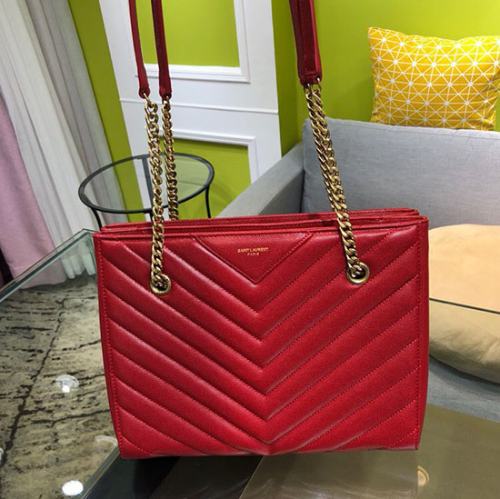 Saint Laurent Tribeca Small Shopping Bag Red 568865