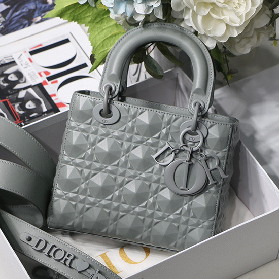 Small Lady Dior My Abcdior Bag Grey DM6004