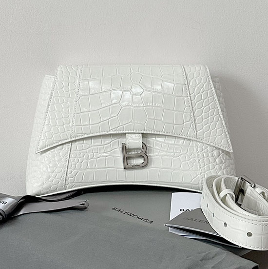 Balenciaga Bolso De Hombro Pequeño Downtown Blanco B671353