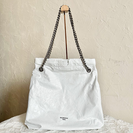 Balenciaga Bolso Shopper Mediano Aplastado Blanco B742941