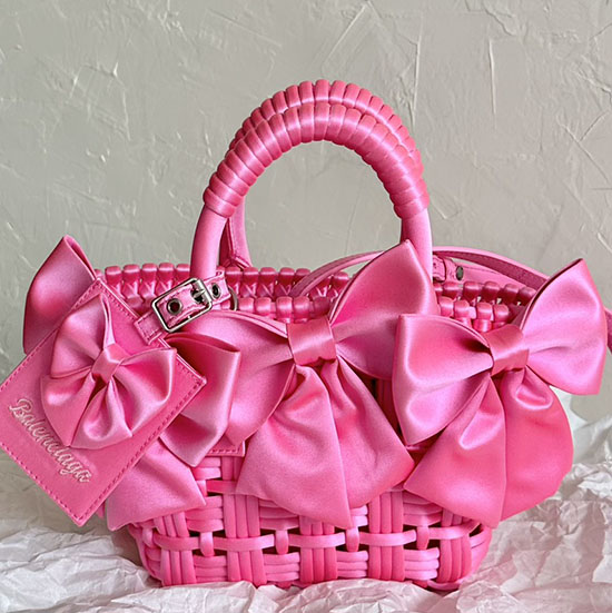 Balenciaga Bolso Tote Xxs Bistro Basket Rosa B678028