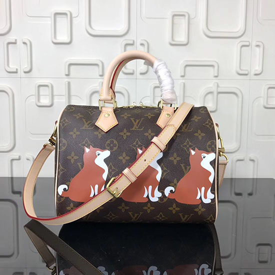 Bandolera Veloz Con Estampado De Perro Louis Vuitton 25 M41113